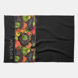 トマカラフルト&パープルベルペッパーMedley キッチンタオル