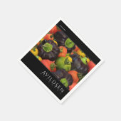 トマカラフルト&パープルベルペッパーMedley スタンダードカクテルナプキン (角)