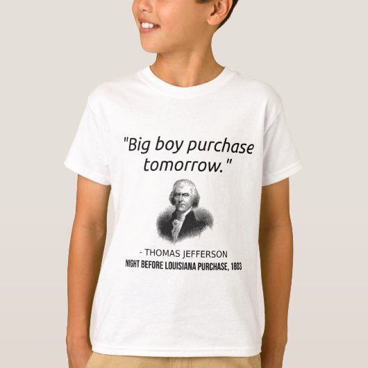 トマスおもしろいジェファーソンUSA歴史先生ルイア Tシャツ (正面)