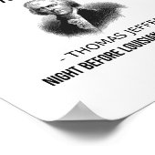 トマスおもしろいジェファーソンUSA歴史先生ルイシア ポスター (角)