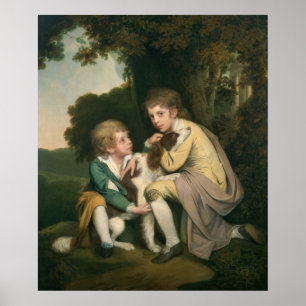 トマスとジョセフ・ピックフォードを子供として, c.1777-9 ポスター