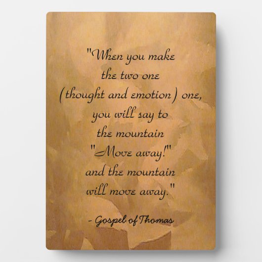 トマスの祈福音の仕方 フォトプラーク (正面)