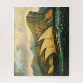 トマスの部屋によるジブラルタルの沖のFelucca ジグソーパズル (縦)