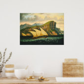 トマスの部屋によるジブラルタルの沖のFelucca ポスター (キッチン)