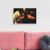 トマスはイエスのピアスの側に指を置いた キャンバスプリント (インサイチュ (リビング))