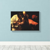 トマスはイエスのピアスの側に指を置いた キャンバスプリント (インサイチュ (ウッドフロア))