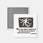 トマスやる気を起こさせる・エジソンによる試験引用文- マグネット (正面/裏面)