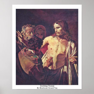 トマスを疑うHonthorst Gerard Van ポスター