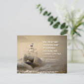 トマス感動的モア引用文「風を制御」 ポストカード (スタンド正面)