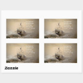 トマス感動的モア引用文「風を制御」 長方形シール (シート)