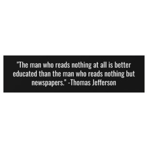 トマス考えジェファーソン・バンパー・ステッカー バンパーステッカー