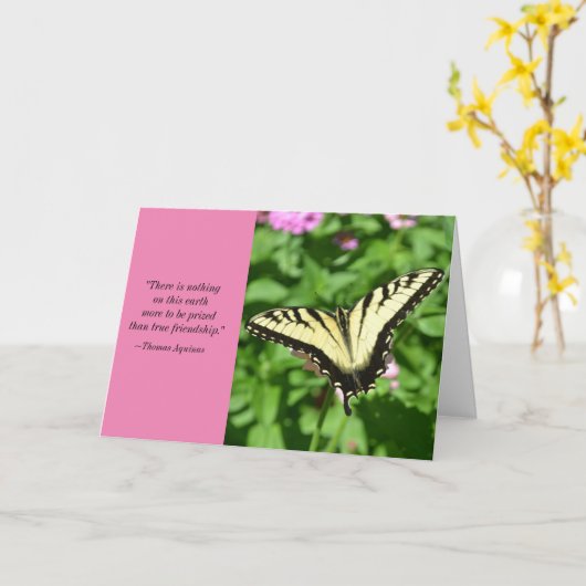 トマス・アクィナスの引用文の友人のバースデー・カード カード (黄色い花)