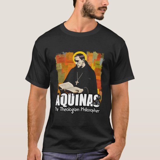 トマス・アクィナス哲学者 Tシャツ (正面)