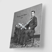 トマス・アルバ・エジソン， 1878 スクエア壁時計 (傾斜)