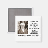 トマス・エジソン太陽の太陽エネルギー源 マグネット (正面/裏面)