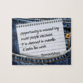 トマス・エジソン感動的引用文「機会」 ジグソーパズル (横)