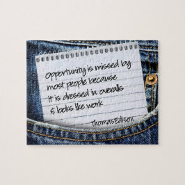 トマス・エジソン感動的引用文「機会」 ジグソーパズル