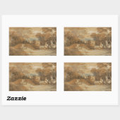 トマス・ギンズボロ – マウンテンランドスケープ 長方形シール (シート)