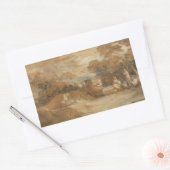 トマス・ギンズボロ – マウンテンランドスケープ 長方形シール (封筒)