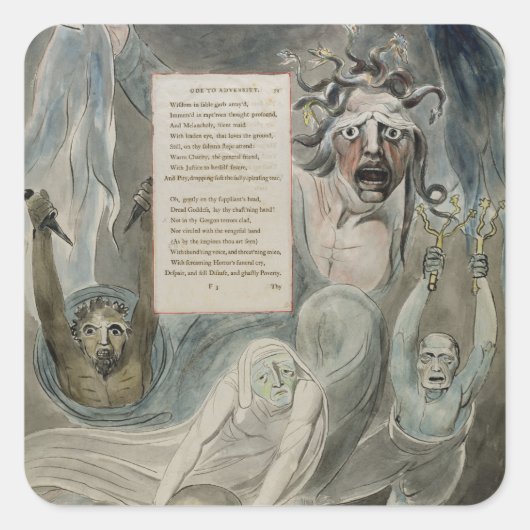 『トマス・グレーの詩』から逆境への道 スクエアシール (正面)