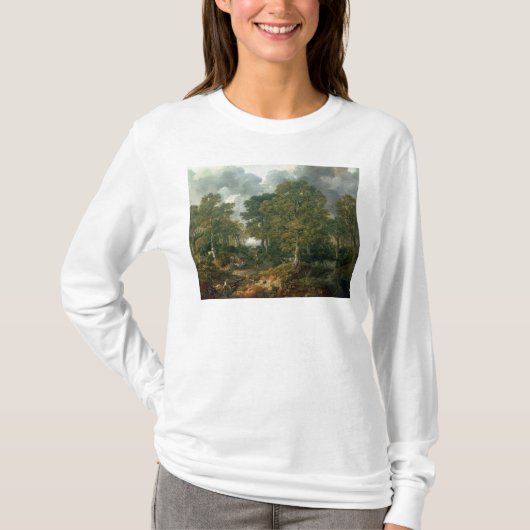 トマス・ゲインズバラ|Gainsboroughの森林、c.174 Tシャツ (正面)