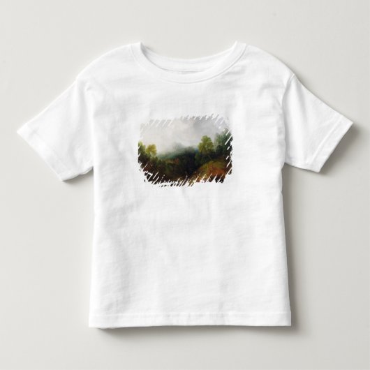 トマス・ゲインズバラ| Rustiの山の谷 トドラーTシャツ (正面)