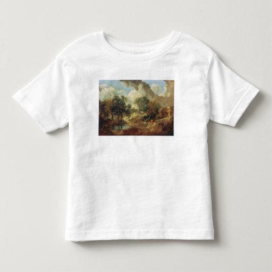トマス・ゲインズバラ|Suffolkの景色1748年 トドラーTシャツ (正面)