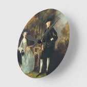 トマス・ゲインズボロ |レディ・ロイドと彼女の息子、リッチ ラウンド壁時計 (傾斜)