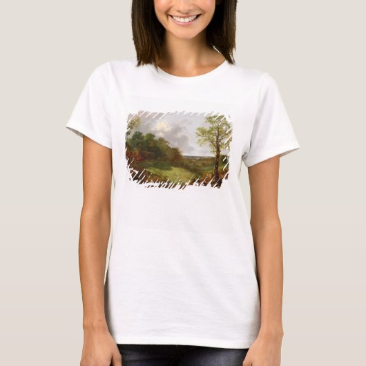 トマス・ゲインズボロ | Cottで森の風景 Tシャツ (正面)