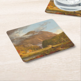 トマス・コールA山峠の眺め スクエアペーパーコースター