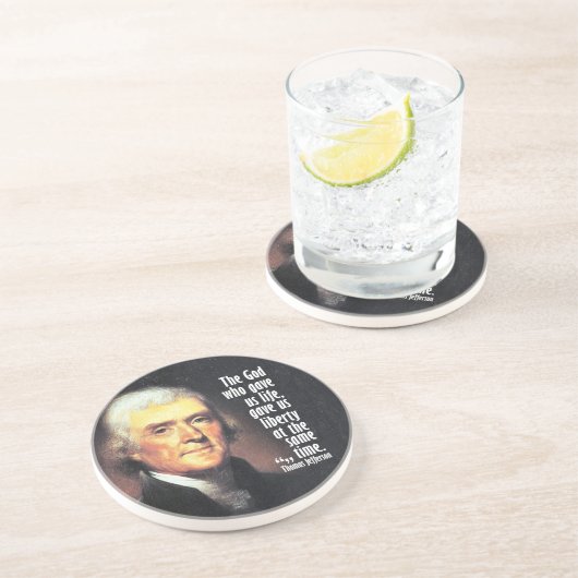 トマス・ジェファーソン引用文・オン・ゴッド&リバティ コースター (側面)