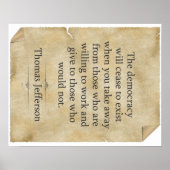 トマス・ジェファーソン引用文 ポスター (正面)