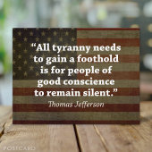 トマス・ジェファーソン引用文 ポストカード