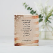 トマス・ジェファーソン引用文 ポストカード (スタンド正面)