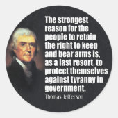 トマス・ジェファーソン引用文 ラウンドシール (正面)