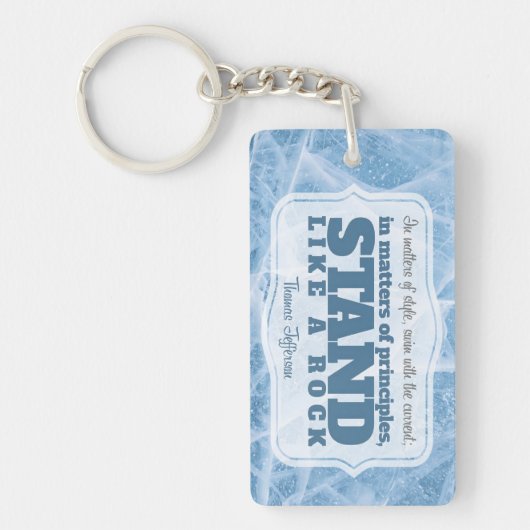 トマス・ジェファーソン感動的引用文「原理」 キーホルダー (正面)