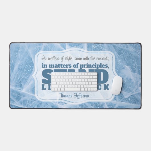 トマス・ジェファーソン感動的引用文「原理」 デスクマット (キーボード&マウス)
