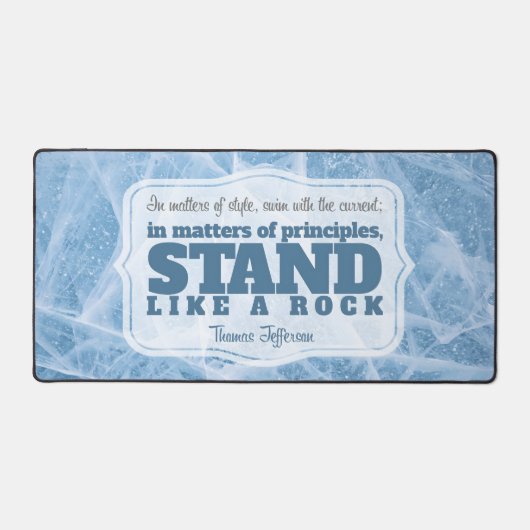 トマス・ジェファーソン感動的引用文「原理」 デスクマット (正面)