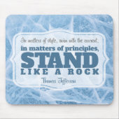 トマス・ジェファーソン感動的引用文「原理」 マウスパッド (正面)