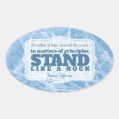 トマス・ジェファーソン感動的引用文「原理」 楕円形シール (正面)