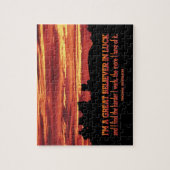 トマス・ジェファーソン感動的引用文「Luck」 ジグソーパズル (縦)