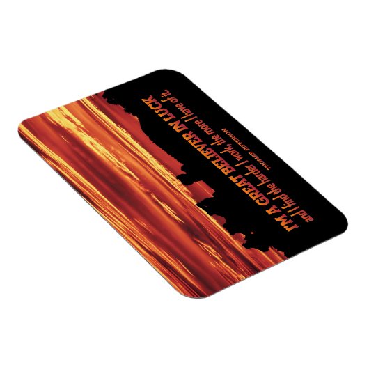 トマス・ジェファーソン感動的引用文「Luck」フレキシ マグネット (右側)