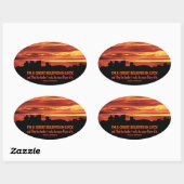 トマス・ジェファーソン感動的引用文「Luck」 楕円形シール (シート)