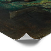 トマス・デウィングのリュートを持つ女性 ポスター (角)