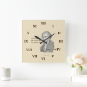 トマス・ペインこれらは人の魂を試す時である スクエア壁時計 (ホーム)