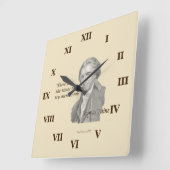 トマス・ペインこれらは人の魂を試す時である スクエア壁時計 (傾斜)