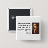 トマス・ペインの引用文3b 缶バッジ (正面&裏面)