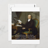 トマス・ペイン"私の兄弟"引用文ギフト&カード ポストカード (正面/裏面)