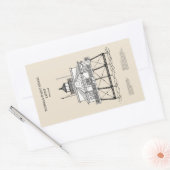 トマス・ポイントショールライトハウス – メリーランド – SBD 長方形シール (封筒)