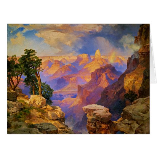 トマス・モラン・アート、グランドキャニオンとレインボー (正面横)